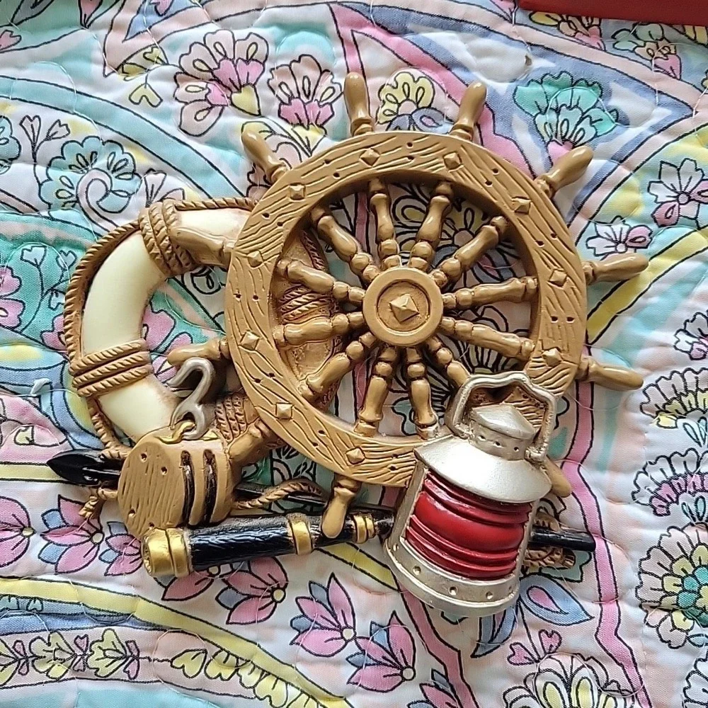 Vintage Burwood Clipper Ships Wall Hanging Set of 3 Nautical Decor